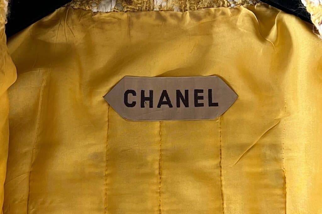 Haute couture jacket label