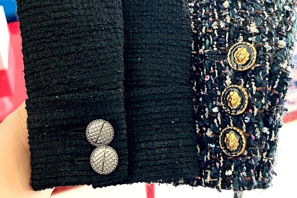 Buttons on Chanel jacket