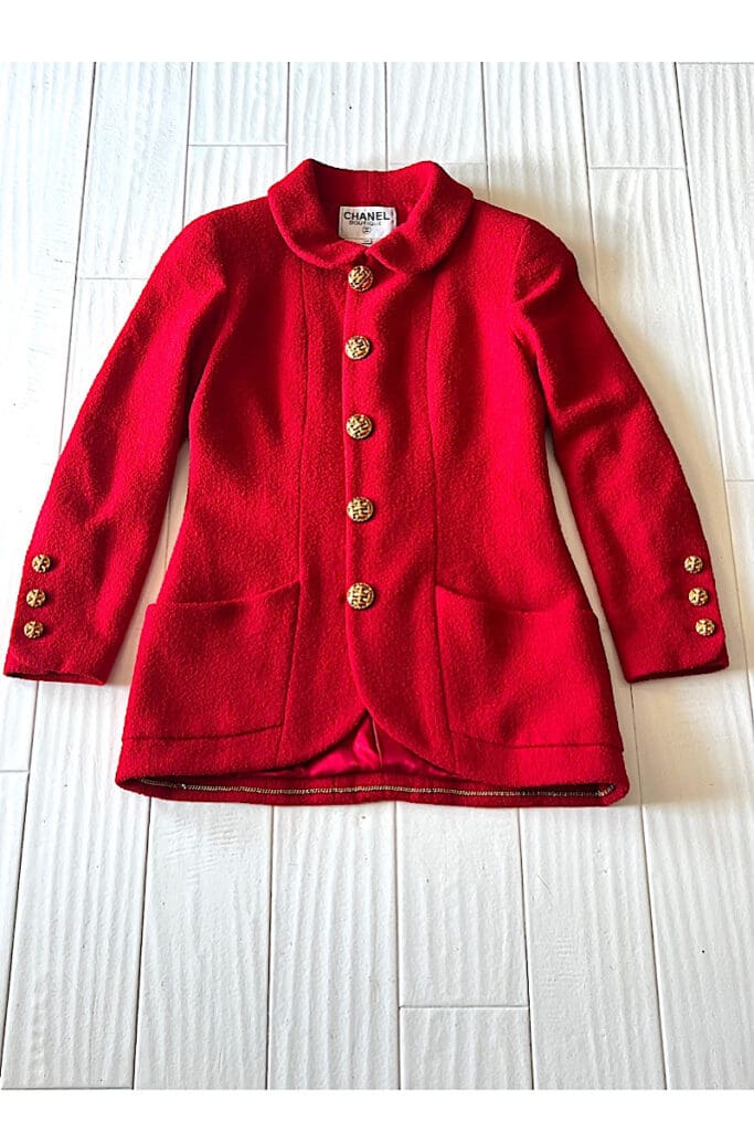 Red Chanel Jacket - The Resplendent Crow